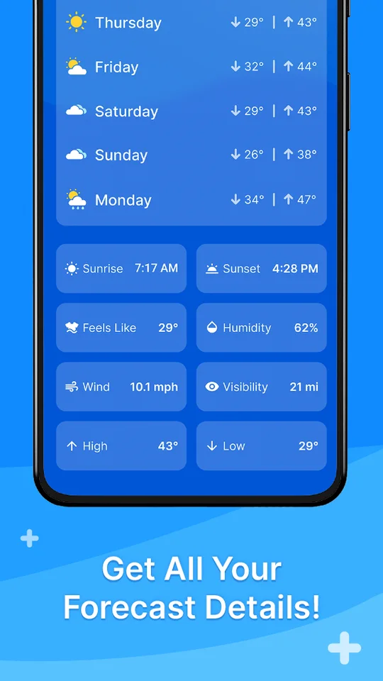 Swipe right from the home screen for the weather